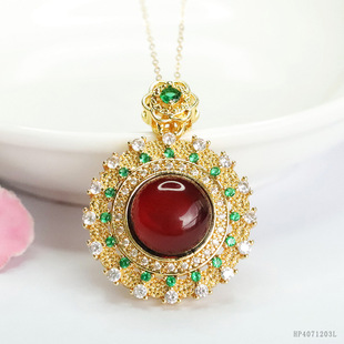 Xinyu Baltic Amber Pendant Blood Po Sunflower Necklace Jewelry Wholesale HP4071203L
