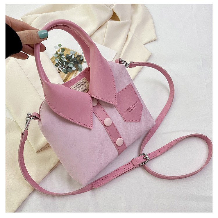 Borsa a secchiello a spalla elegante donna stile coreano moda_voghion.com