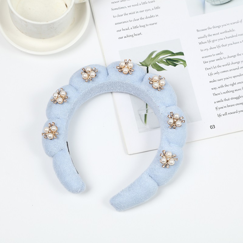 합금 트위스트 헤어 밴드-블루 (17*17*4cm 58g)