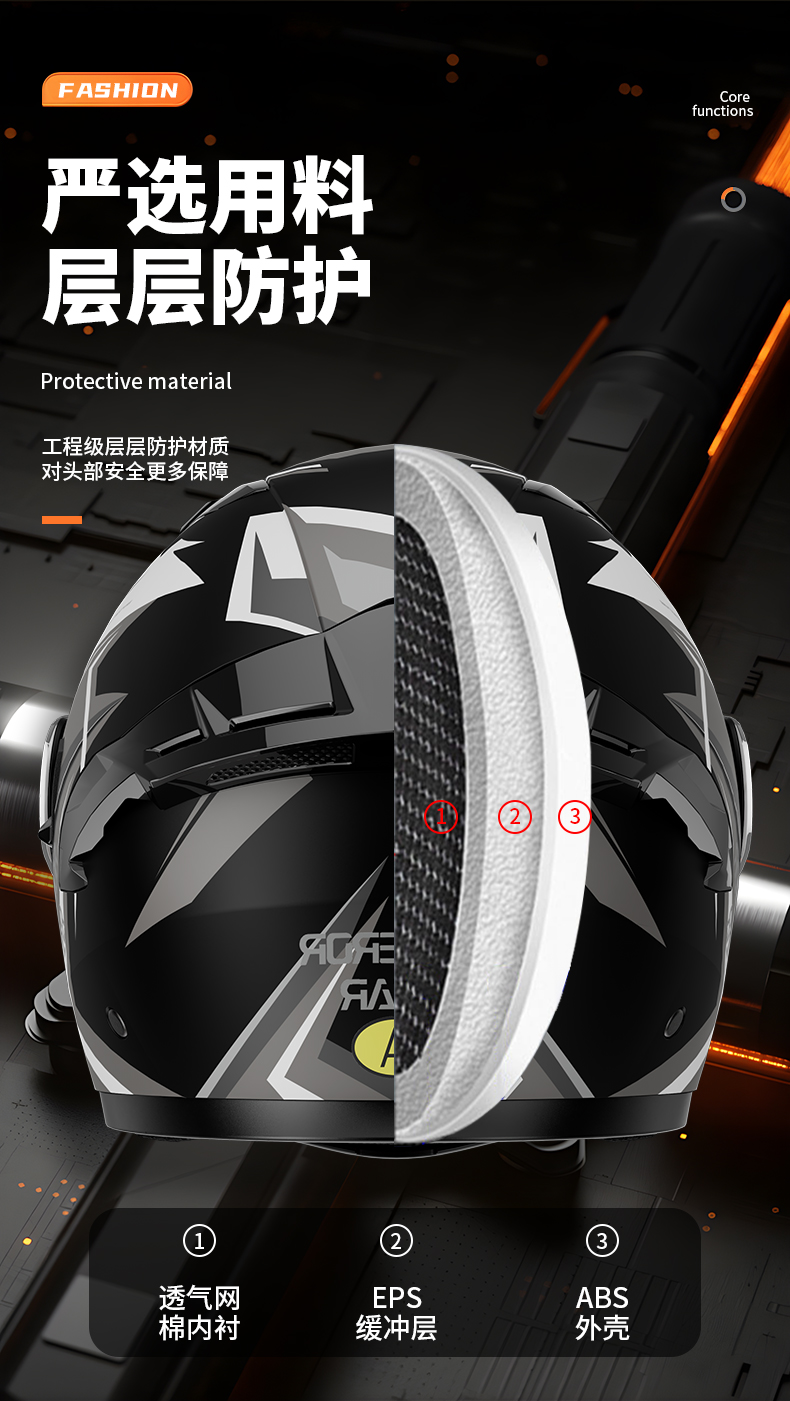 Men's and Women's Winter Warm and Anti-Fog 3C Certified Motorcycle Helmets, Electric Vehicle Full-Face Helmets, Four-Season Universal Double-Mirror Open-Face Helmets