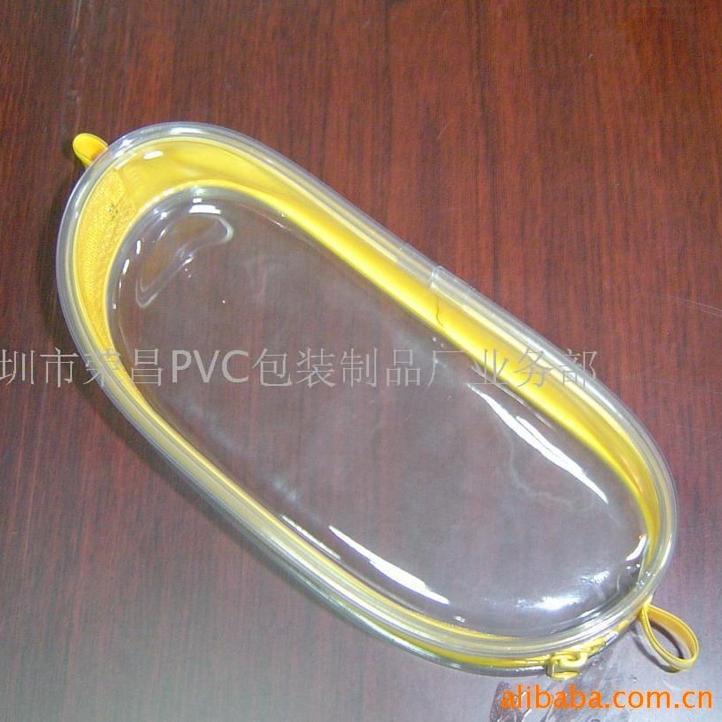 PVC胶骨袋拉链袋透明袋化妆品包装袋 新款圆筒形化妆洗漱包文具袋