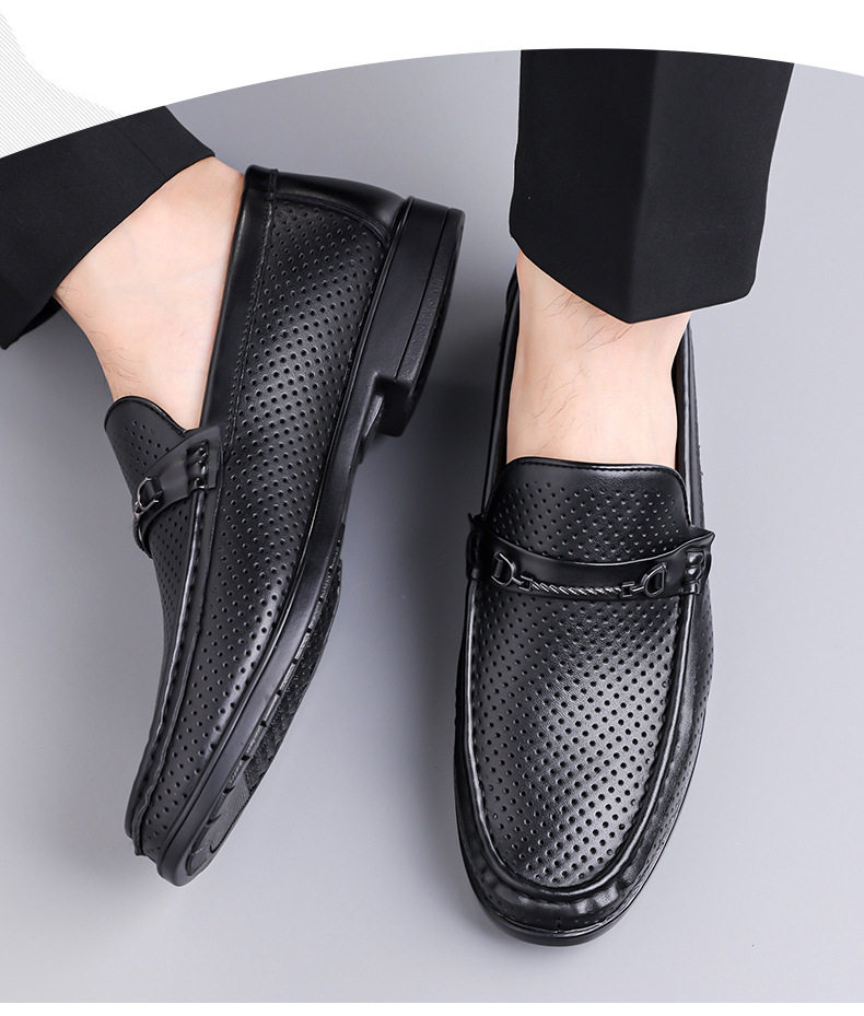 Dép sandal nam bít mũi da lộn mềm đế bằng phong cách Anh — Màu nâu, Màu đen chi tiết 23