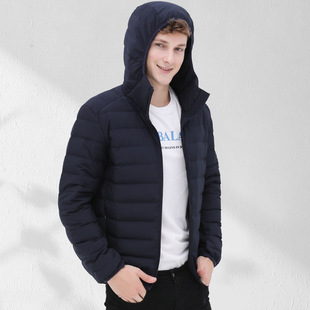 Cross-Border 2025 New Lightweight down Jacket for Men, Hooded, Short, Large Size, Young and Lightweight, Seamless Jacket