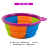 Factory direct supply camouflage silicone bowl pet folding bowl outdoor travel portable cat bowl pet supplies wholesale