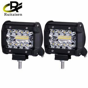 LED car light three-mesh 20LED external auxiliary overhaul 4-inch 60W work light off-road vehicle modification spotlight