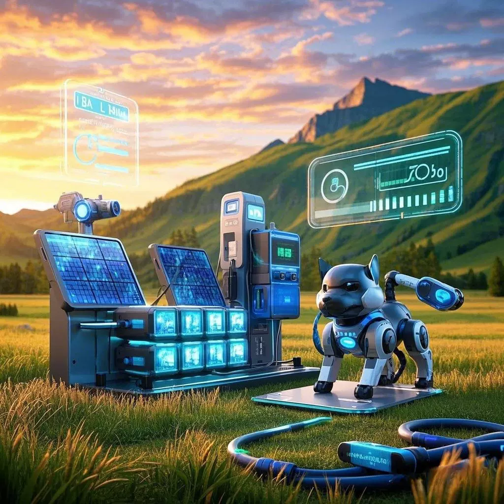 户外设备机器人机器狗自动售卖机光伏充电站