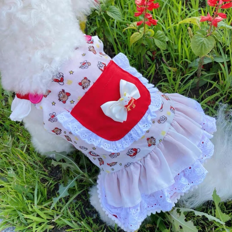 春夏犬薄い小さなミルクティーカップ猫プリンセスドレス犬テディビションテディ夏服子犬服|undefined