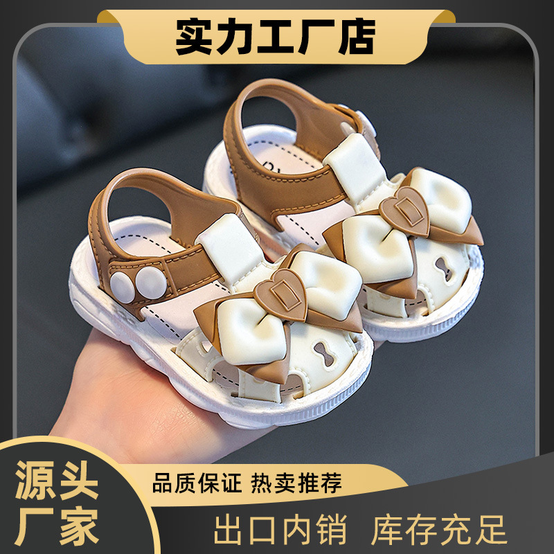 Sandalias de verano de niña bebé princesa Baotou zapatos de bebé exportadores de comercio exterior suministrador de electricidad directa al por mayor