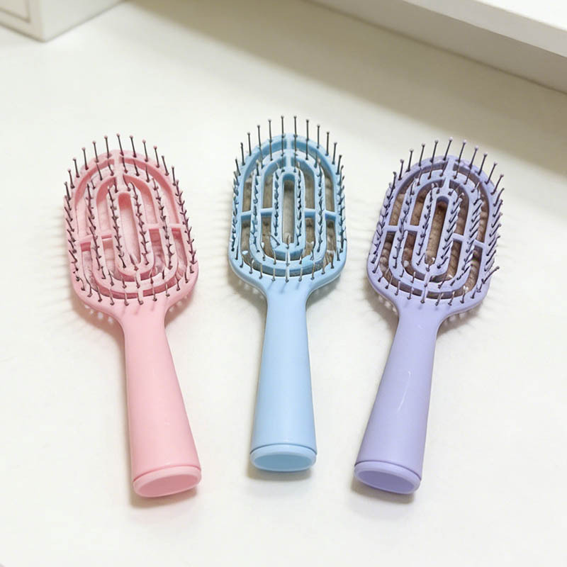 Styling Comb for Volume, Hollow-Out Pattern Comb, Hairdressing Comb, Massage Comb, High Crown Bone-Inlaid Comb