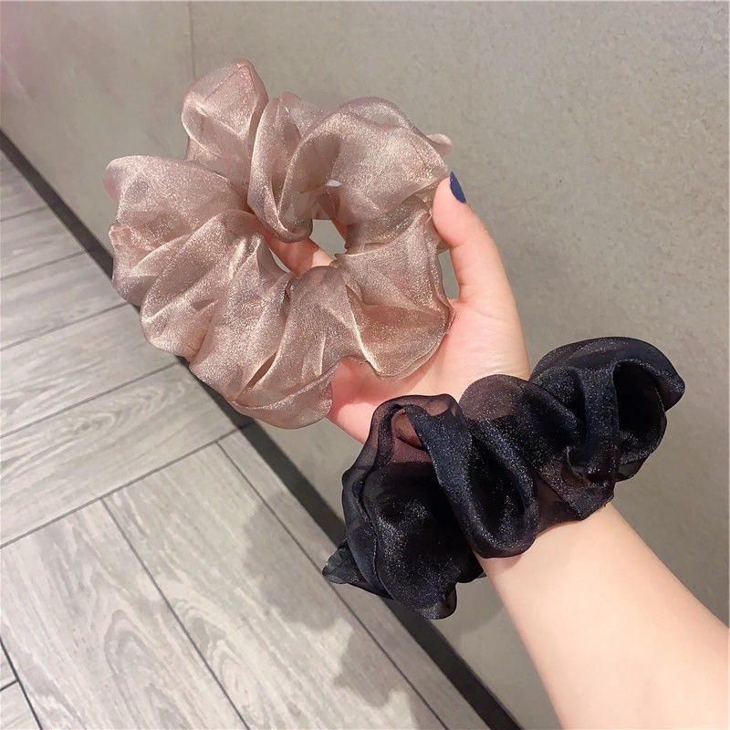 Fashion Solid Color Gauze Hair Tie 1 Piece display picture 5