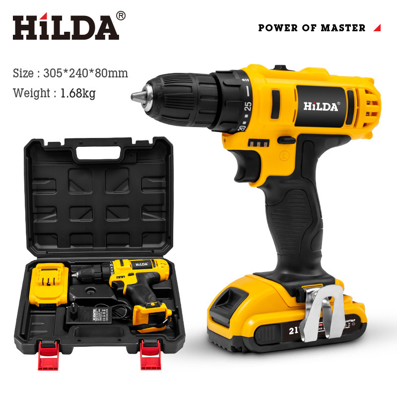 Taladro de mano de doble velocidad de 12v, accesorios de tornillo eléctrico multifuncional, conjunto de combinación para el hogar, batería de litio, taladro de impacto Dewei