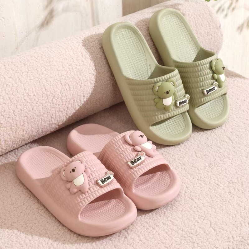 2026 Spring/Summer New Couple Slippers Cartoon Cute Bathroom Home Non-Slip Thick-Soled Eva Sandals for Men and Women