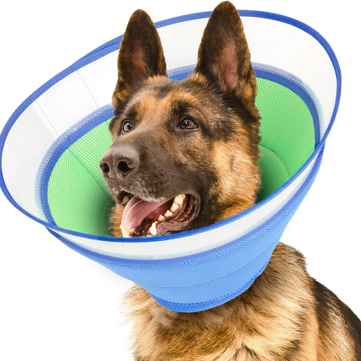 Amazon New Elizabeth Ring Dog Cone Мягкий прозрачный конический ошейник Товары для домашних животных Защита от лизания Защита от укусов