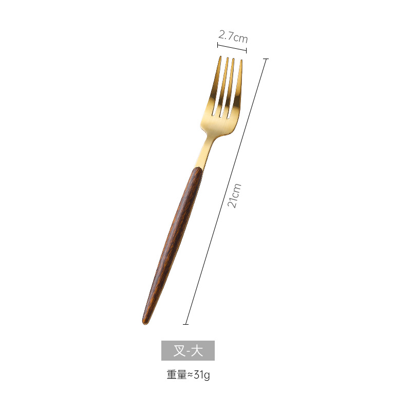 Cuchillo de baquelita creativo, tenedor y cuchara haya cuchillo de filete occidental Tenedor de fruta cuchara de café