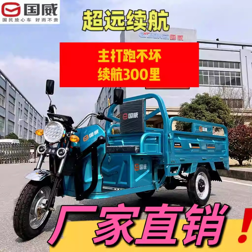 Vehículo eléctrico Guowei, vehículo eléctrico de carga pesada, camión de entrega, vehículo de batería agrícola, vehículo doméstico de alta potencia