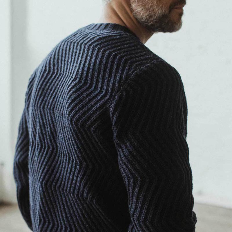 Men's Clothing autumn and winter new products 2024 fashion retro men's solid color British round neck pullover sweater men's knitted sweater_voghion.com