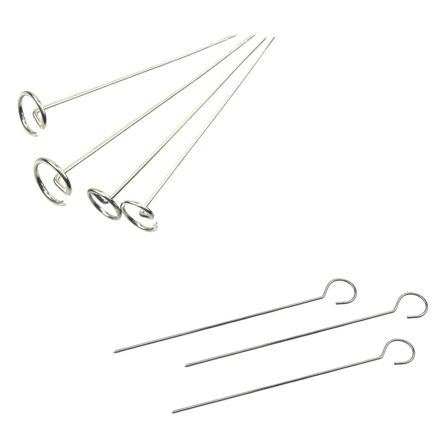 Accesorios de freidora de aire 2 piezas de acero inoxidable multi-barbacoa Parrilla de doble capa aguja en forma de G estante de vapor de una sola capa