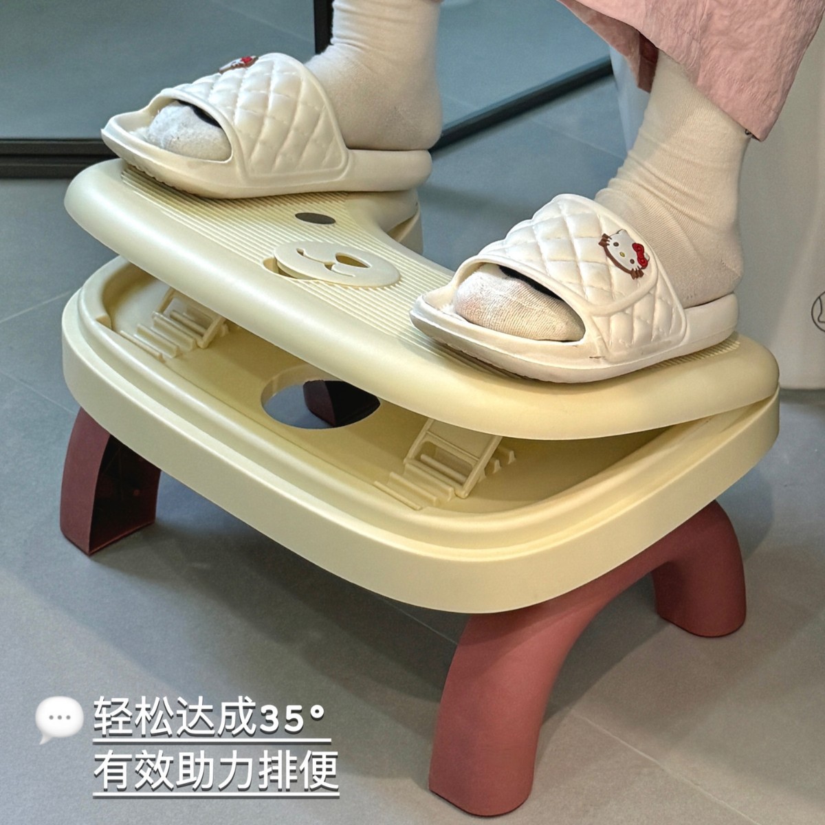 Taburete de inodoro, artefacto de pozo en cuclillas de inodoro, taburete pequeño para el hogar, banco de plástico grueso, taburete bajo, baño para niños, taburete de pie