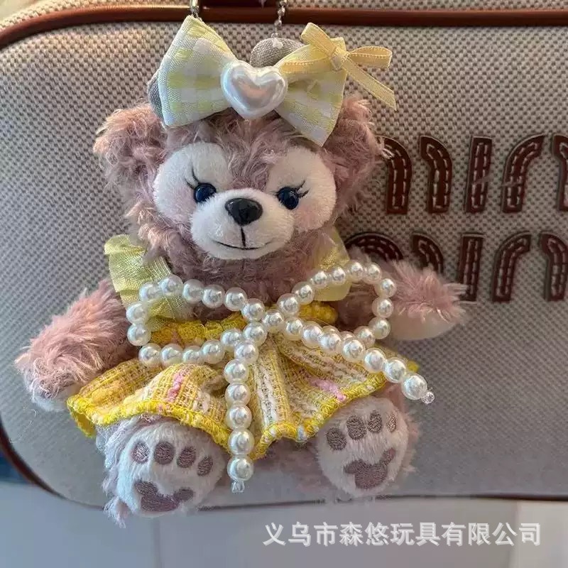 夏季小香风裙子雪莉玫包包挂件公仔钥匙扣小熊卡通达菲礼物公仔|undefined