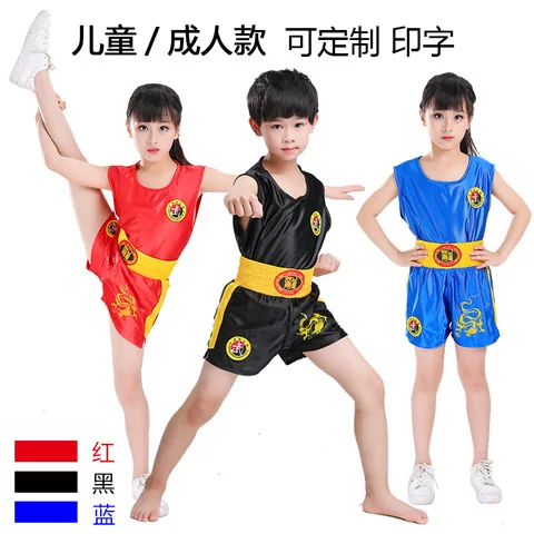 Children's Sanda Clothing Fighting Clothing Boxing Sanda suit Muay Thai Shorts Martial Arts Performance Training Clothing
