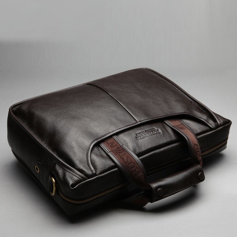 ペルシャダントン男性バッグビジネス男性ハンドバッグ横型シングルショルダーバッグ本革ブリーフケースパソコンバッグ