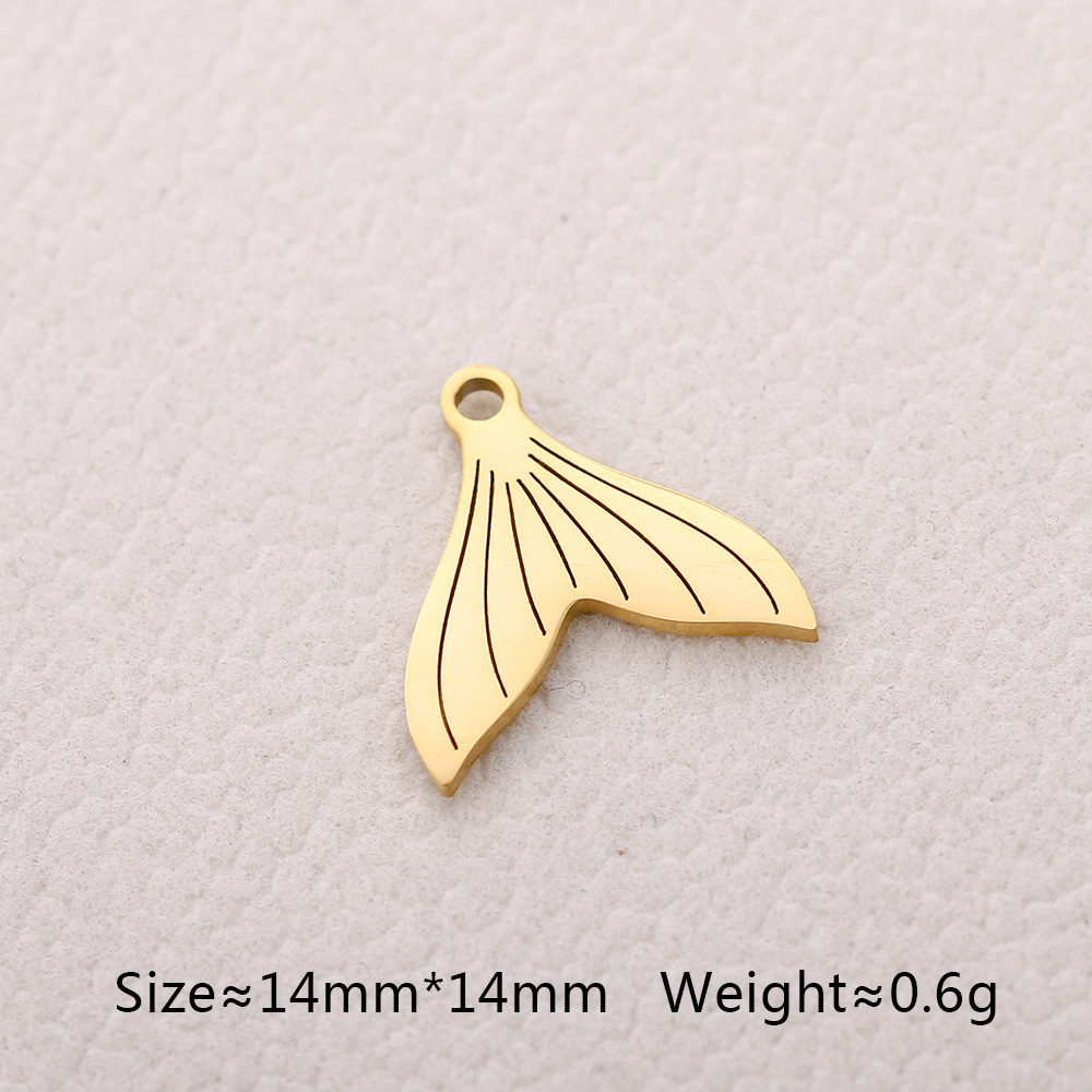 6g Weight Pendant Jewelry Making Type 13*13mm Jewelry Making Size DIY Jewelry Accessories Classification 5 PCS/Package Quantity 304 Stainless Steel Material Fish Tail, Whale Pattern Polished Finish Plating Design Cute, Simple Style Style 5 PCS/Package 13*13mm 304 Stainless Steel Fish Tail Whale Polished Pendant 13