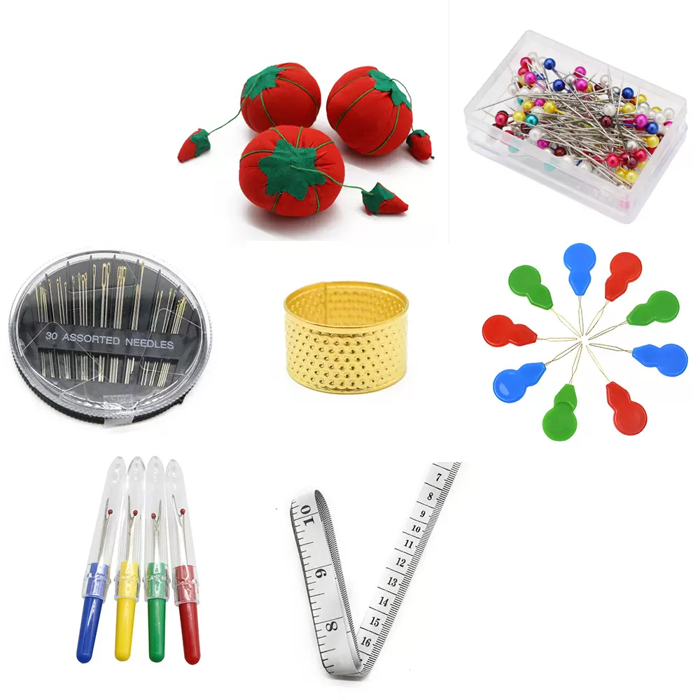 厂家批发针线套装黑色针盘番茄针插珠光针跨境家用缝纫套装