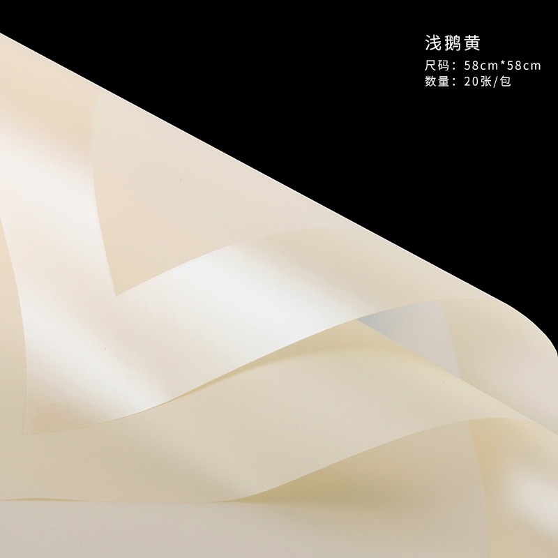 Lizhi Ran falda tutú película de gelatina borde capa papel de embalaje de flores ramo papel de embalaje al por mayor