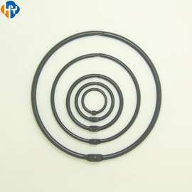 供应哑黑色卡圈书圈开口圈相册装订环金属活页环书扣个性挂件圈