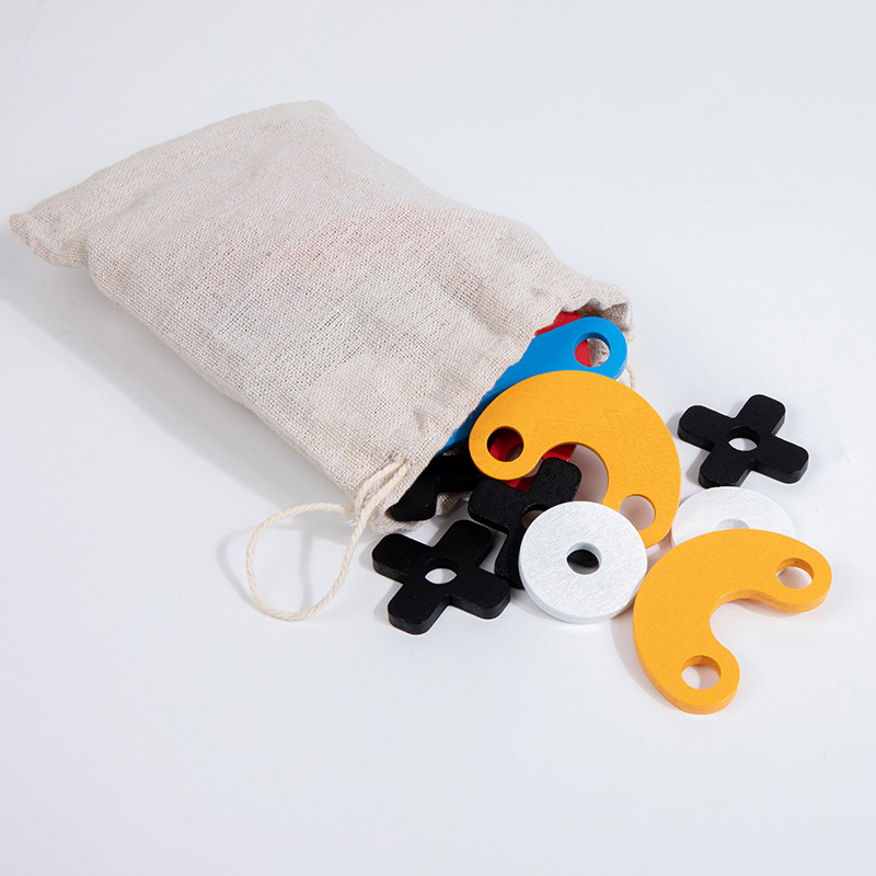 Monti madera variable puzzle tic-tac tic-tac ajedrez infantil geometría ensamblaje puzzle juego de entrenamiento de concentración juguete de puzzle