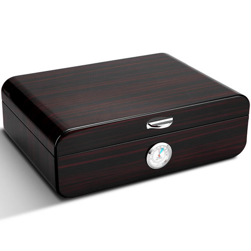 CIGARLOONG Cedar Wood Mature External Humidity Meter Large Capacity Piano Lacquer Storage Cabinet