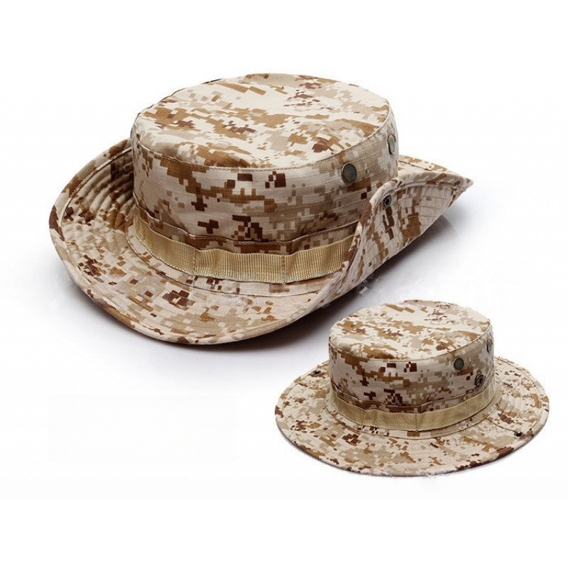 Camuflamiento gorra de borde redondo gorra de entrenamiento militar para hombres y mujeres gorra de ocio al aire libre gorra de pesca gorra de sombrero de sombra fábrica en stock LOGO