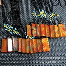 ✅✅直播战国红玛瑙无事牌项链厂家批发玛瑙平安牌玉石挂件毛衣链