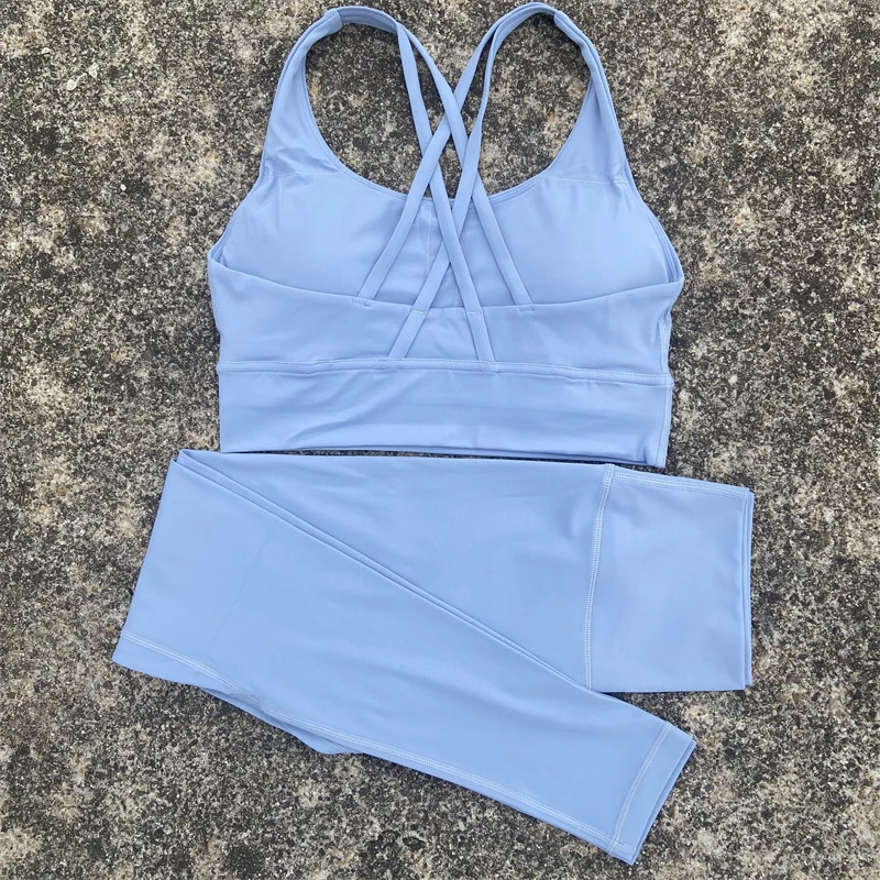 Holiday, Daily Occasion Simple Style Sport Style Solid Color Nude Feel Jinammonia U Neck Tracksuit Racerback Tank Tops Skinny Pants