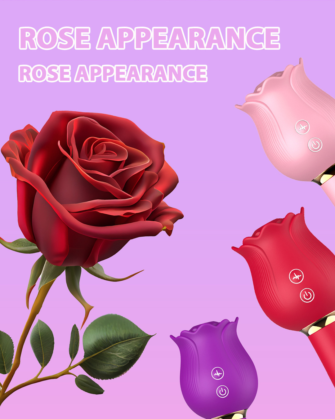 Afiya Rose Telescopic Sucking Vibrator with Tongue Licker, 12 Suction Modes, Purple — detail image 13
