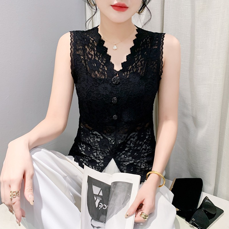 Sexy lace summer tank top