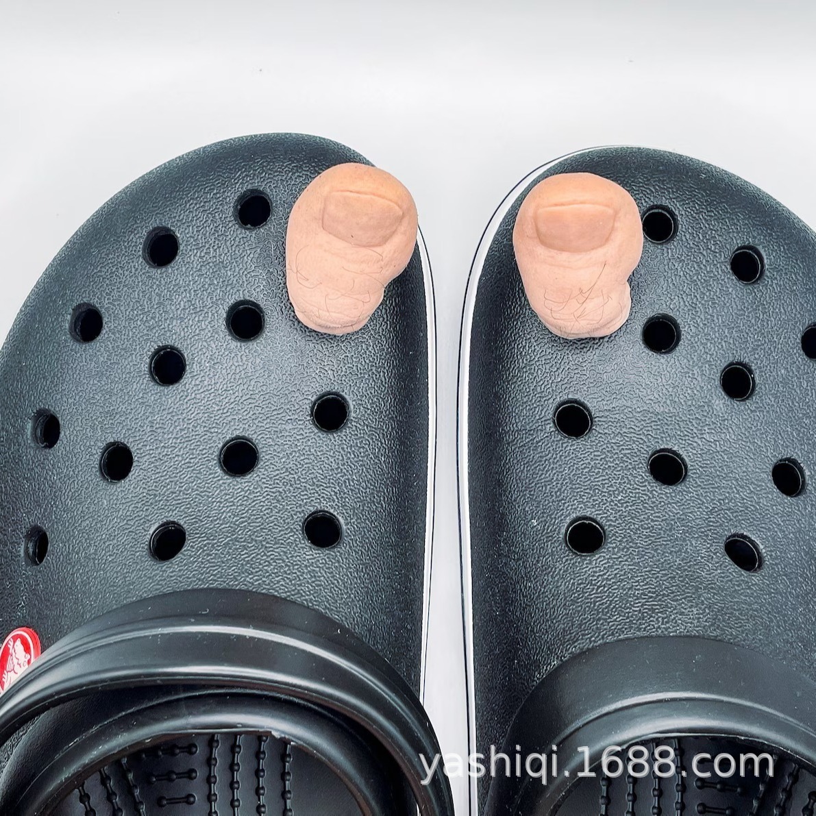 Pulgar parodia agujero creativo zapatos agujero hebilla de zapatos cordones accesorios de decoración zapatos agujero creativo zapatos agujero al por mayor