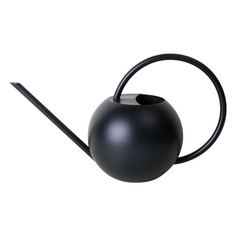 400ML/acero inoxidable hervidor de agua redonda esférica tamaño pequeño riego por aspersión suculenta metal boca larga regadera negro