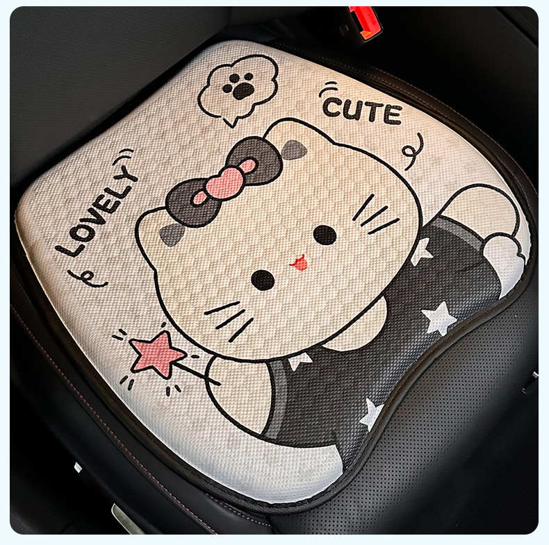 Cross-Border Cartoon Honeycomb Gel Car Seat Cushion for Girls, Summer Cooling Pad, Breathable Ice Silk Seat Cushion, Office Ice Pad