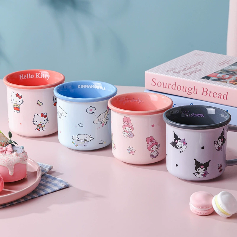 Керамическая кружка Sanrio милый мультфильм мальчики и девочки чашка для питья детская чашка на завтрак подарок