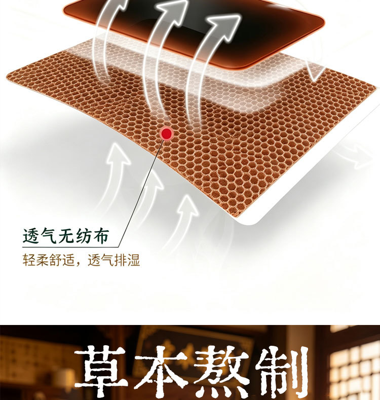 Miao Zu Ban Shan Herbal Warming Body Patches with Mugwort for Neck Shoulder Waist and Joint Areas in use