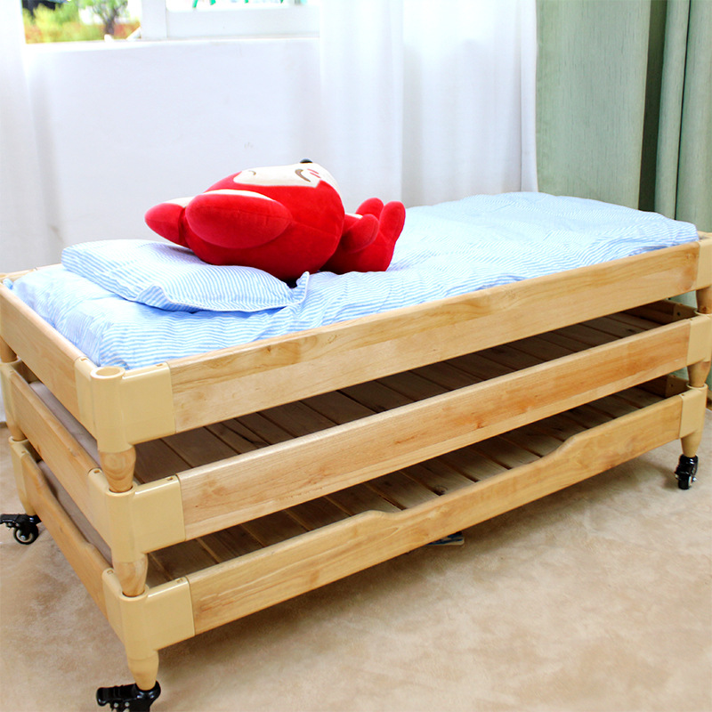 Kindergarten Children's bed solid wood early education center hosted children lunch bed baby lunch child stack bed small bed