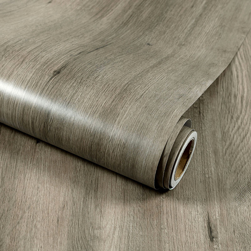 Papel pintado autoadhesivo al por mayor imitación de madera grano impermeable pegatinas armario escritorio muebles antiguos renovación color cambiante pegatinas decorativas