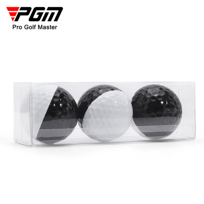 PGM2022高尔夫双色三层球 推杆练习球 黑白色golf ball 厂家直销