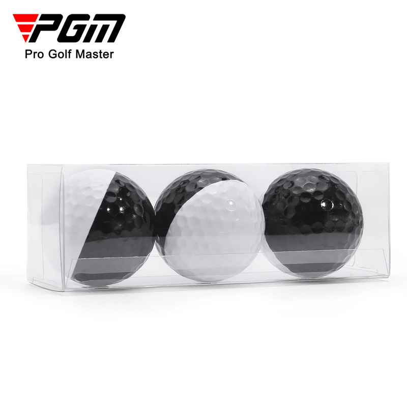 PGM2022高尔夫双色三层球 推杆练习球 黑白色golf ball 厂家直销