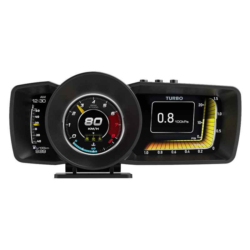 A600 multifuncional OBD LCD medidor AP-7 head-up display Ordenador de conducción velocidad turbina consumo de combustible temperatura del agua