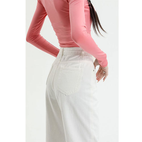 Comfortable Straight Leg Loose Wide Leg Women's Thin High Waisted Slimming Floor Length Trendy Versatile Jeans