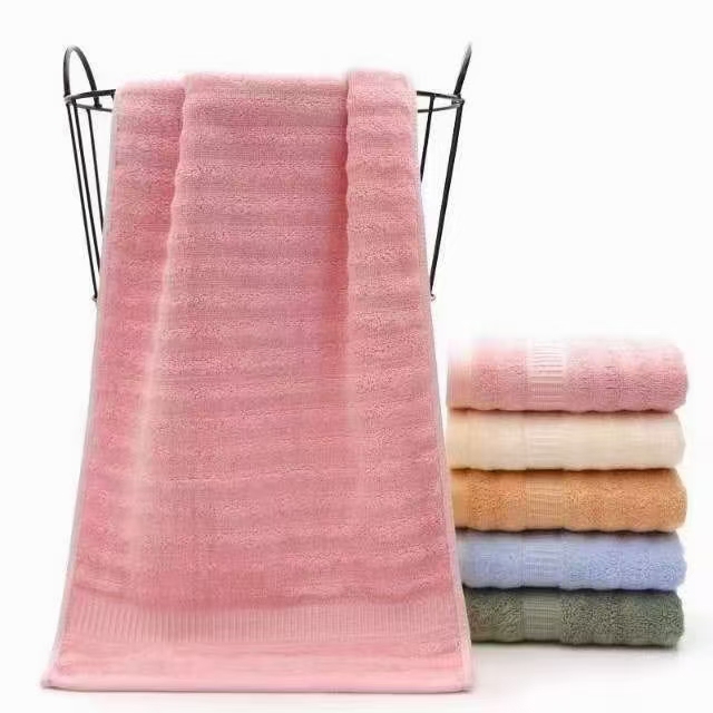 Pure cotton bamboo fiber wave 25*50 bamboo cotton children's towel children thick wash face kindergarten baby towel wholesale