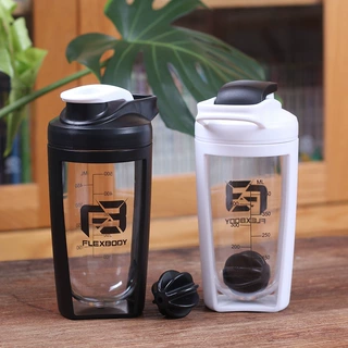 运动健身塑料搅拌杯600ML运动水杯蛋白粉双层摇摇杯奶昔杯定制