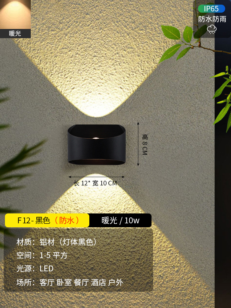 F12-black-10w-warm 빛 [광동의 중산 램프]